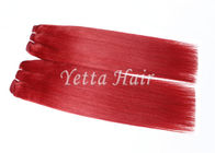 Φωτεινή κόκκινη μη επεξεργασμένη ευρασιατική τρίχα της Remy, ύφανση ανθρώπινα μαλλιών 16 ίντσας