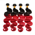 Βραζιλιάνα της Virgin τρίχας σώματος κυμάτων Ombre τρίχα χρώματος ανθρώπινα μαλλιών Extensions1B Burgundy κόκκινη δίχρωμη