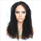 Κανένα ρίχνοντας Kinky σγουρό 1b 360 δαντελλών μπροστινό περουκών ανθρώπινα μαλλιών χρώμα Afro