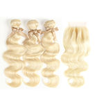 Βραζιλιάνο Virgin κύμα Remy τρίχας σώματος cOem 100% 613 ξανθές δέσμες ανθρώπινα μαλλιών