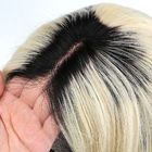 10 ίντσες 1B/ξανθές ευθείες πλήρεις περούκες ανθρώπινα μαλλιών δαντελλών για τις λευκές γυναίκες
