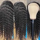 Μπροστινή περούκα δαντελλών ανθρώπινα μαλλιών κυμάτων ODM 300g βαθιά